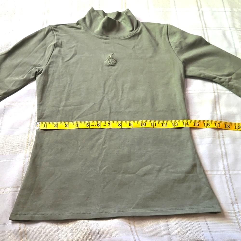 Air Jordan Green Long Sleeve Mock Neck Top - Picture 9 of 9